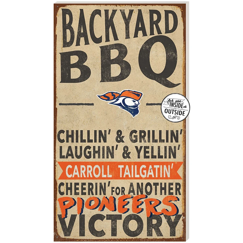 Carroll University Pioneers 11'' x 20'' Indoor/Outdoor BBQ Sign