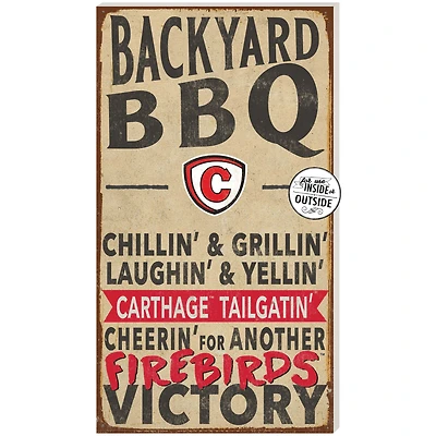 Carthage Firebirds 11'' x 20'' Indoor/Outdoor BBQ Sign