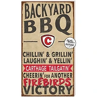 Carthage Firebirds 11'' x 20'' Indoor/Outdoor BBQ Sign