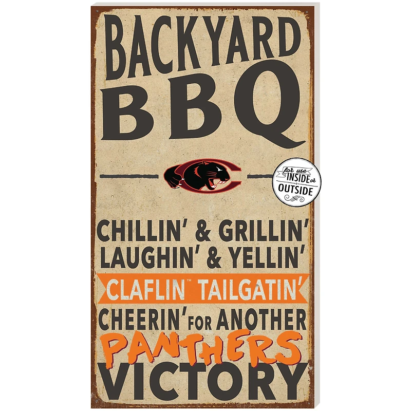 Claflin Panthers 11'' x 20'' Indoor/Outdoor BBQ Sign