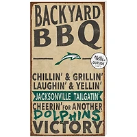 JU Dolphins 11'' x 20'' Indoor/Outdoor BBQ Sign