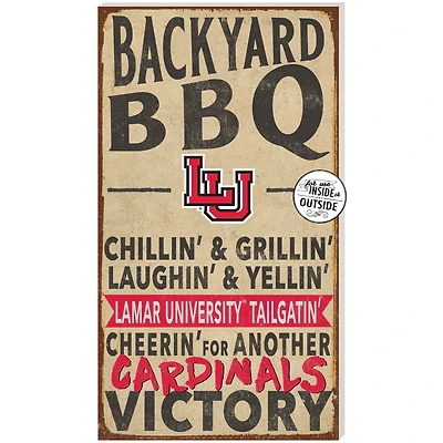 Lamar Cardinals 11'' x 20'' Indoor/Outdoor BBQ Sign