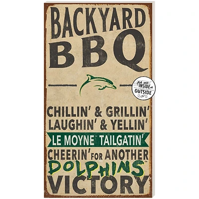 Le Moyne Dolphins 11'' x 20'' Indoor/Outdoor BBQ Sign