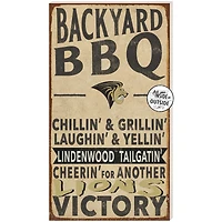 Lindenwood Lions 11'' x 20'' Indoor/Outdoor BBQ Sign
