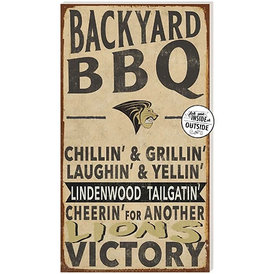 Lindenwood Lions 11'' x 20'' Indoor/Outdoor BBQ Sign