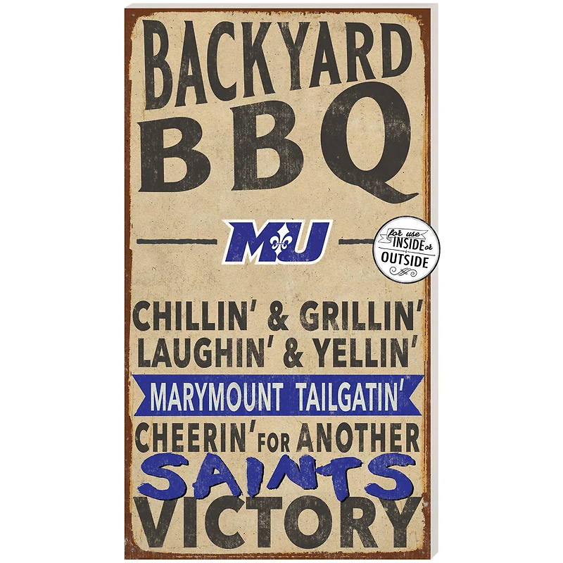 Marymount Saints 11'' x 20'' Indoor/Outdoor BBQ Sign