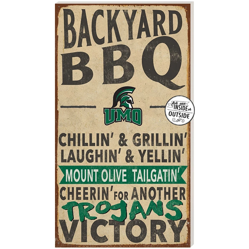 Mount Olive Trojans 11'' x 20'' Indoor/Outdoor BBQ Sign