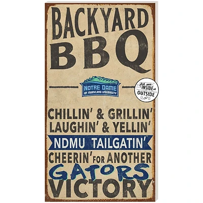 Notre Dame of Maryland Gators 11'' x 20'' Indoor/Outdoor BBQ Sign