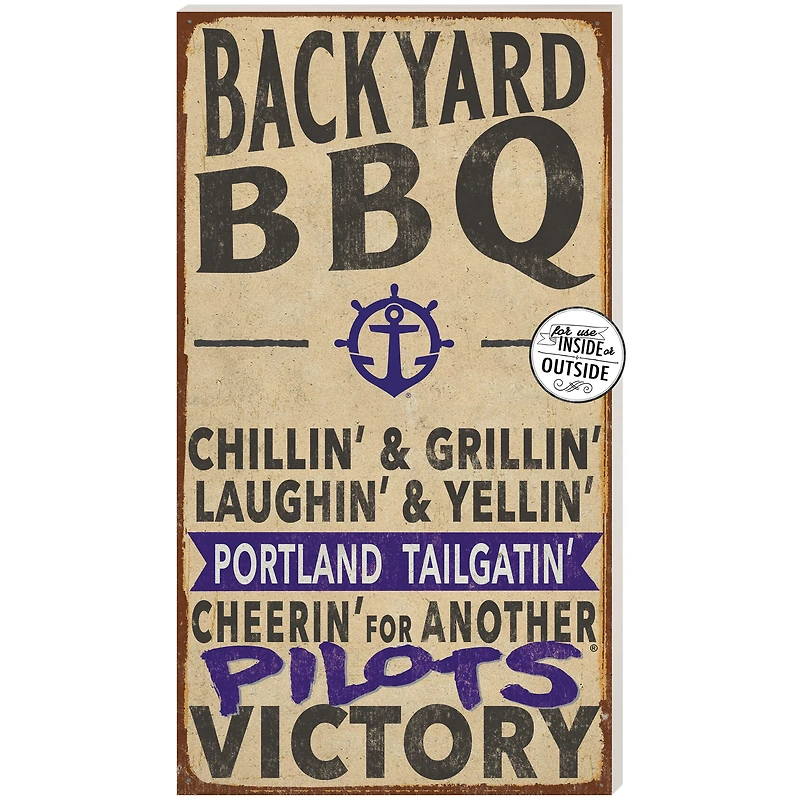 Portland Pilots 11'' x 20'' Indoor/Outdoor BBQ Sign