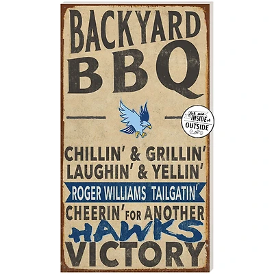 RWU Hawks 11'' x 20'' Indoor/Outdoor BBQ Sign