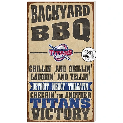 Detroit Mercy Titans 11'' x 20'' Indoor/Outdoor BBQ Sign