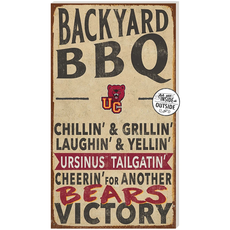 Ursinus Bears 11'' x 20'' Indoor/Outdoor BBQ Sign