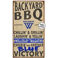 Wellesley Blue 11'' x 20'' Indoor/Outdoor BBQ Sign