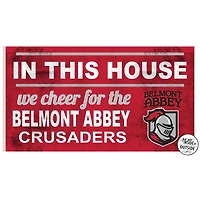 Belmont Abbey Crusaders 11" x 20" Indoor/Outdoor In This House Sign