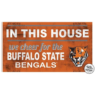 Buffalo State Bengals 11" x 20" Indoor/Outdoor In This House Sign