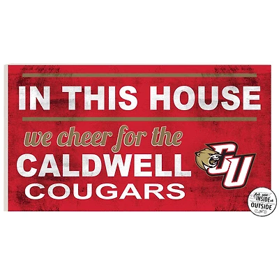 Caldwell Cougars 11" x 20" Indoor/Outdoor In This House Sign