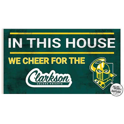 Clarkson Golden Knights 11" x 20" Indoor/Outdoor In This House Sign