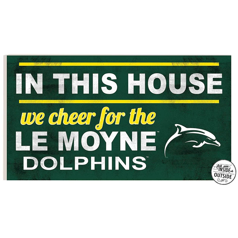 Le Moyne Dolphins 11" x 20" Indoor/Outdoor In This House Sign