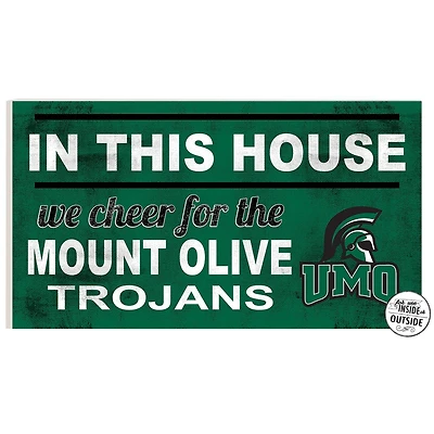 Mount Olive Trojans 11" x 20" Indoor/Outdoor In This House Sign
