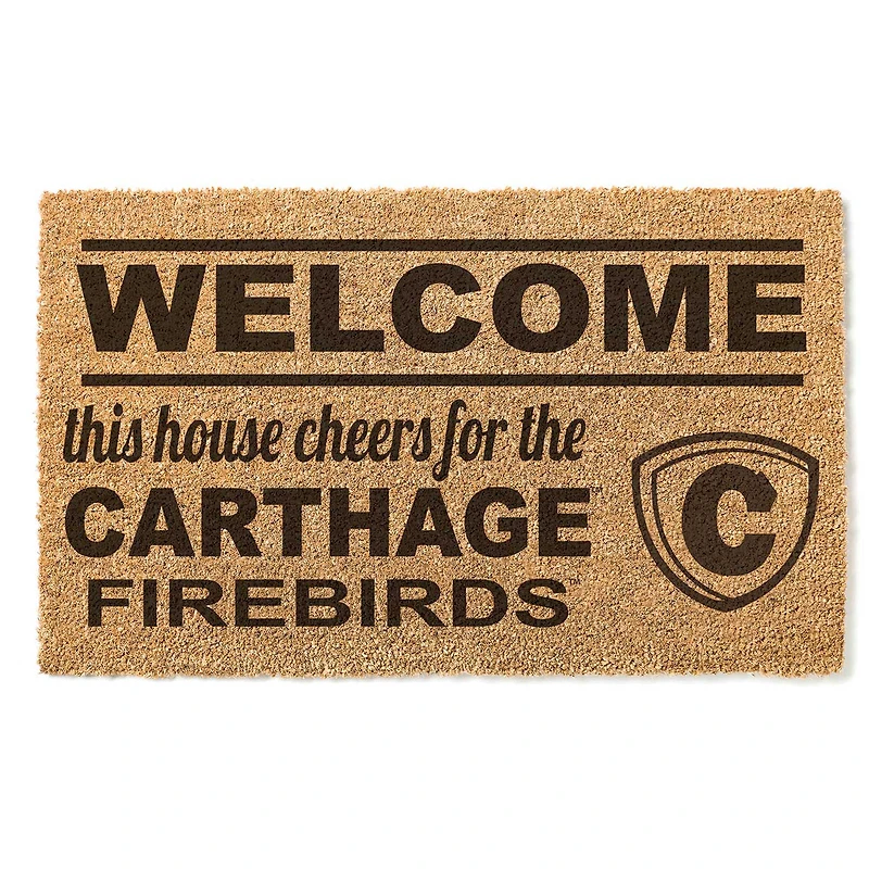 Carthage Firebirds 18" x 30" Welcome Doormat