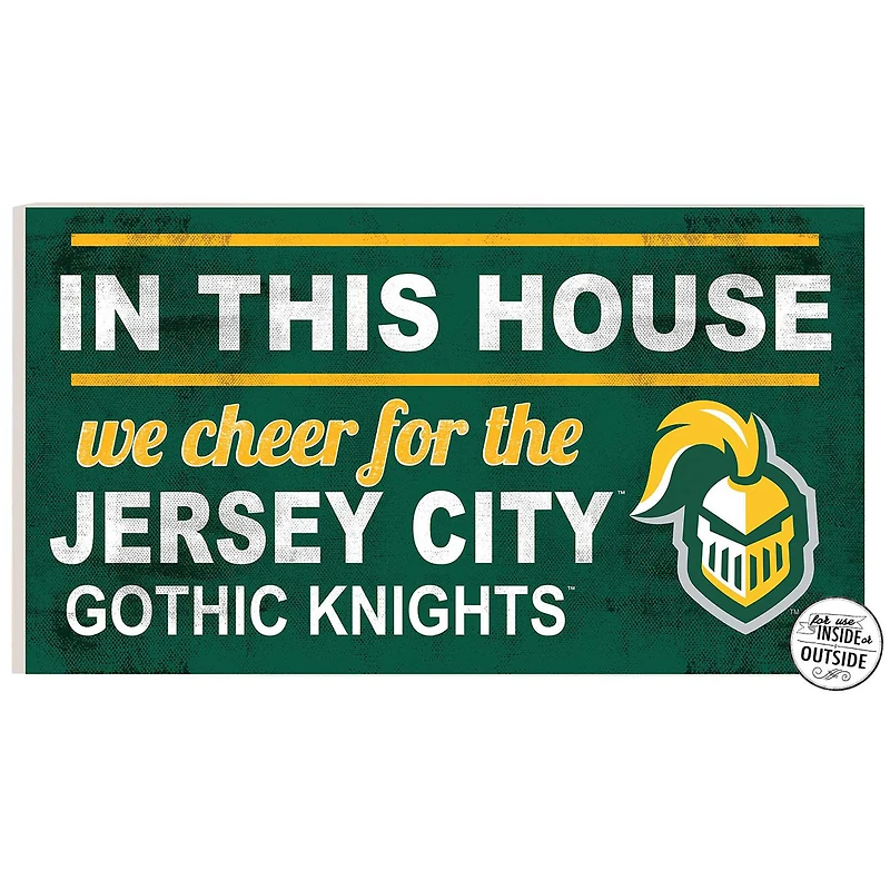 New Jersey City Gothic Knights 11" x 20" Indoor/Outdoor In This House Sign
