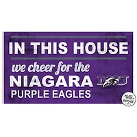 Niagara Purple Eagles 11" x 20" Indoor/Outdoor In This House Sign