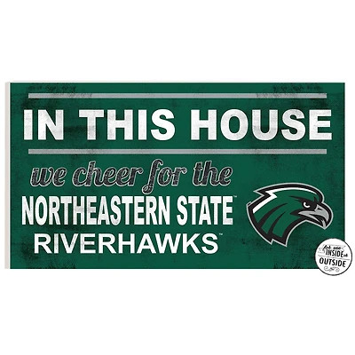 Northeastern State Riverhawks 11" x 20" Indoor/Outdoor In This House Sign
