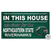 Northeastern State Riverhawks 11" x 20" Indoor/Outdoor In This House Sign