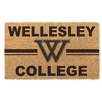 Wellesley Blue 18" x 30" Team Logo Doormat