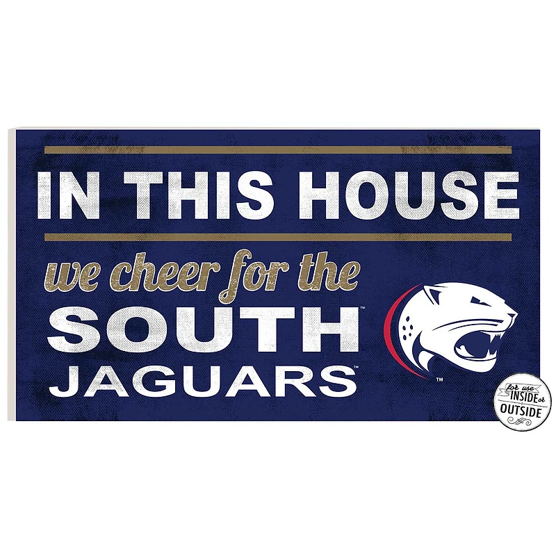 South Alabama Jaguars 11" x 20" Indoor/Outdoor In This House Sign