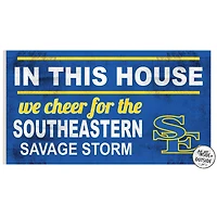 Southeastern Oklahoma State Savage Storm 11" x 20" Indoor/Outdoor In This House Sign