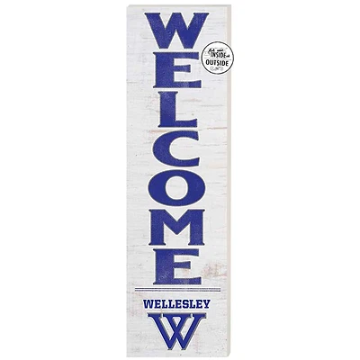 Wellesley Blue 10'' x 35'' Indoor/Outdoor Welcome Sign