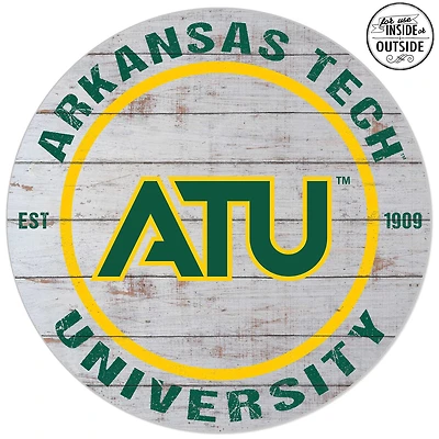 Arkansas Tech Wonder Boys 20'' Indoor/Outdoor Weathered Circle Sign