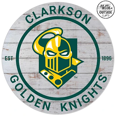 Clarkson Golden Knights 20'' Indoor/Outdoor Weathered Circle Sign