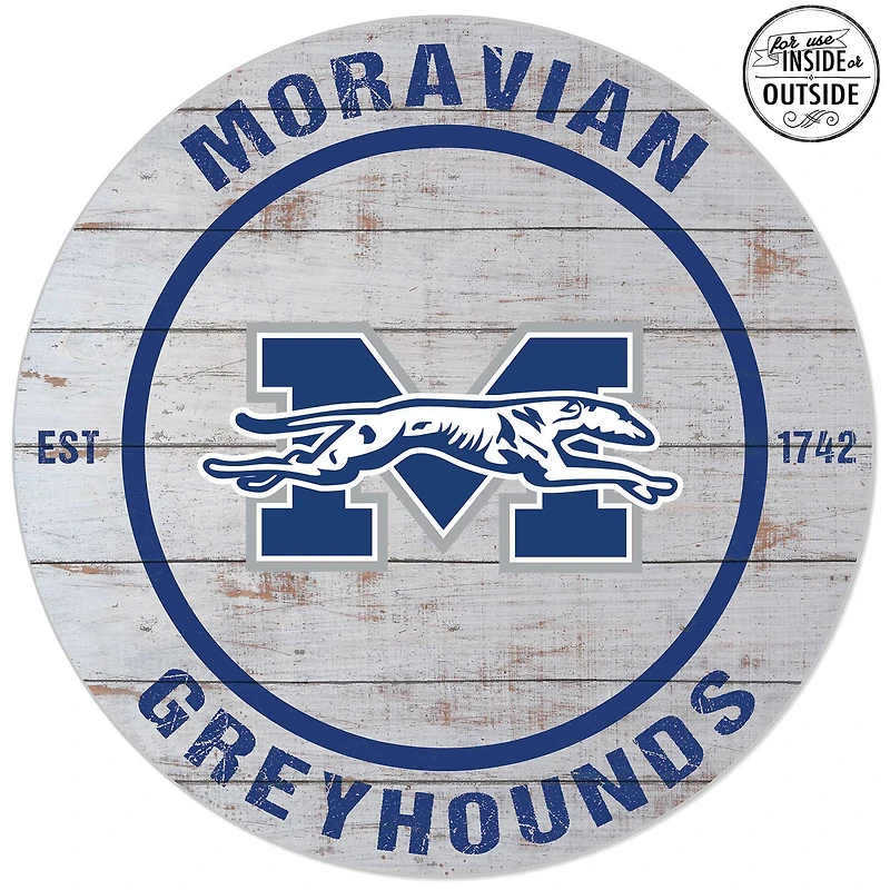 Moravian Greyhounds 20'' Indoor/Outdoor Weathered Circle Sign