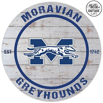 Moravian Greyhounds 20'' Indoor/Outdoor Weathered Circle Sign