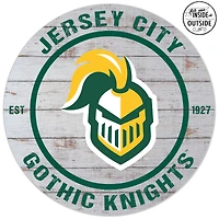 New Jersey City Gothic Knights 20'' Indoor/Outdoor Weathered Circle Sign