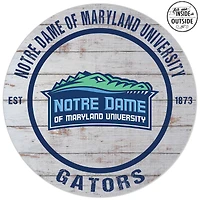 Notre Dame of Maryland Gators 20'' Indoor/Outdoor Weathered Circle Sign