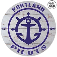 Portland Pilots 20'' Indoor/Outdoor Weathered Circle Sign