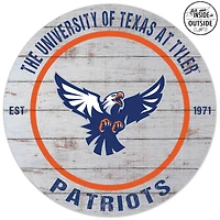 Texas Tyler Patriots 20'' Indoor/Outdoor Weathered Circle Sign