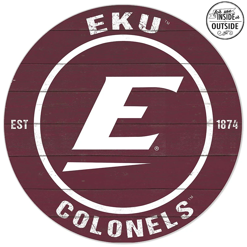 Eastern Kentucky Colonels 20'' x 20'' Indoor/Outdoor Weathered Circle Sign