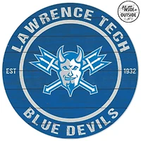 Lawrence Technological University Blue Devils 20'' x 20'' Indoor/Outdoor Weathered Circle Sign