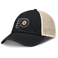Men's Fanatics Black/Natural Philadelphia Flyers Rival Trucker Adjustable Hat