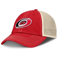 Men's Fanatics Red/Natural Carolina Hurricanes Rival Trucker Adjustable Hat