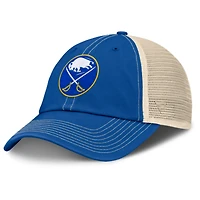 Men's Fanatics Royal/Natural Buffalo Sabres Rival Trucker Adjustable Hat