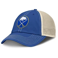 Men's Fanatics Royal/Natural Buffalo Sabres Rival Trucker Adjustable Hat