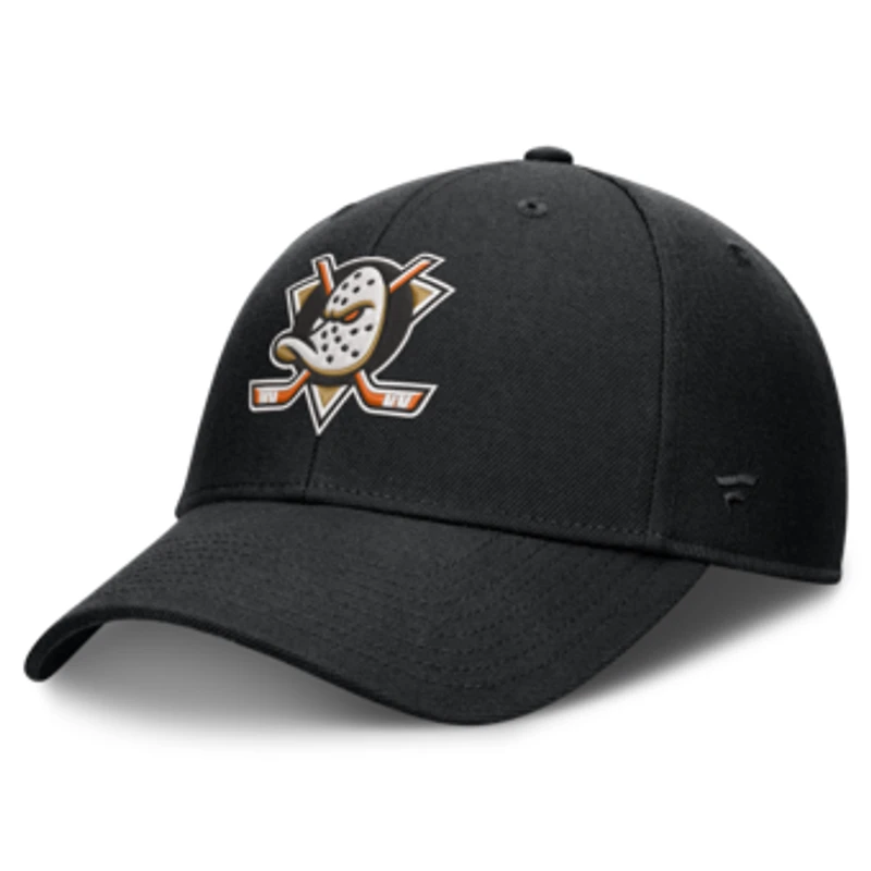 Men's Fanatics Black Anaheim Ducks Force Adjustable Hat