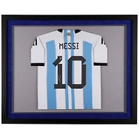 Lionel Messi Argentina National Team Autographed Framed 2022-23 Home Jersey