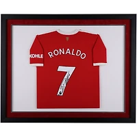 Cristiano Ronaldo Manchester United Autographed Framed Adidas 2021 Red Jersey