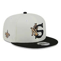 Men's New Era Cream/Black New Orleans Saints City Originals 9FIFTY Snapback Hat